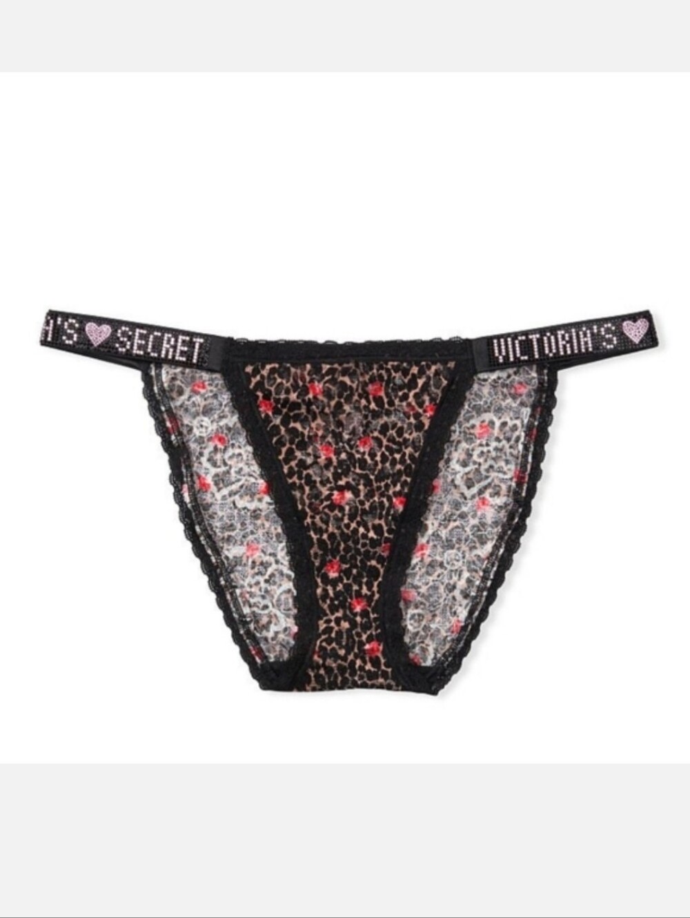 Victoria's secret very sexy the lacie shine strap bikini leopard panty MEDIUM